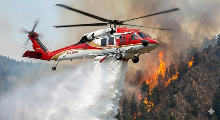 Fire Hawk dropping water